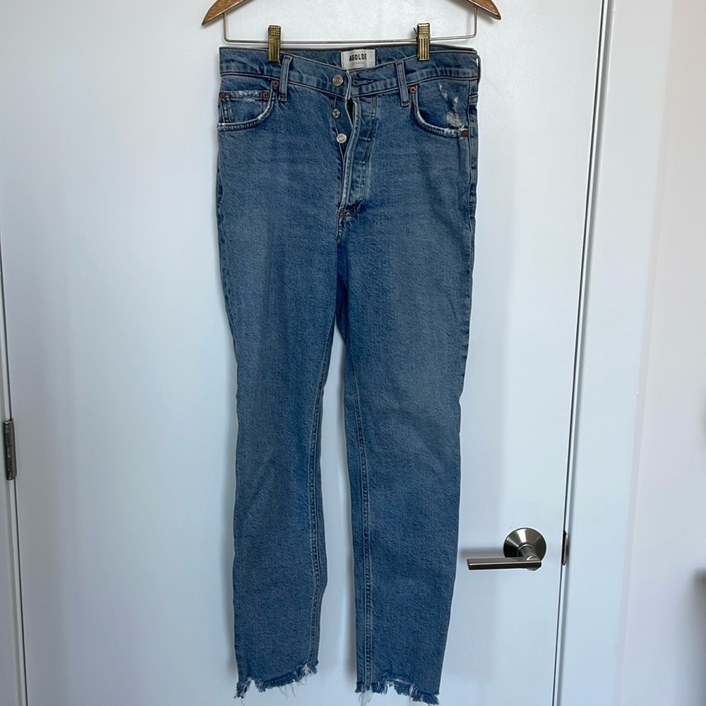 Agolde Nico High Rise Jeans in Rooted